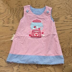 Babeeni Hearts Gumball Machine/ Bunny  Gingham Jumper Dress